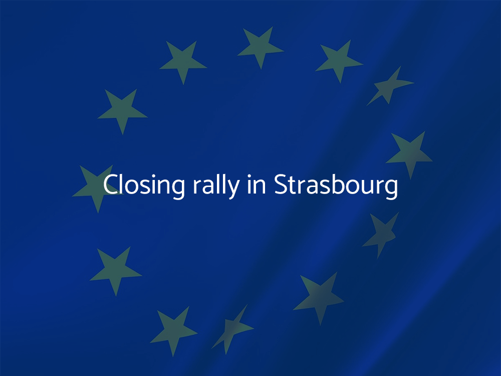 Closing rally in Strasbourg