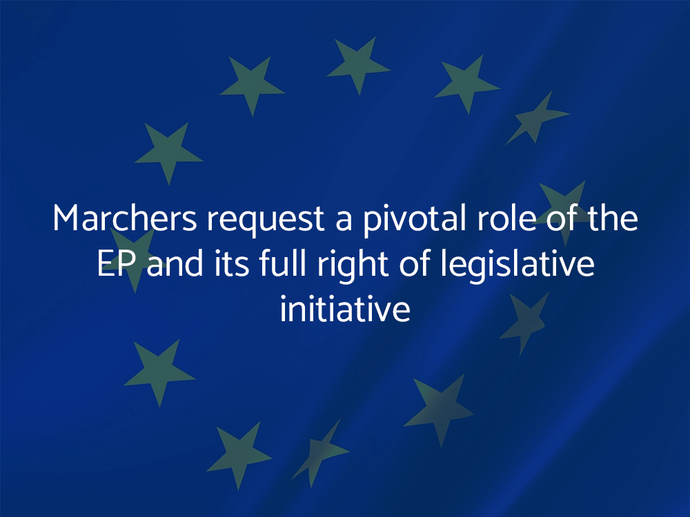 Marchers request a pivotal role of the EP and its full right of legislative initiative